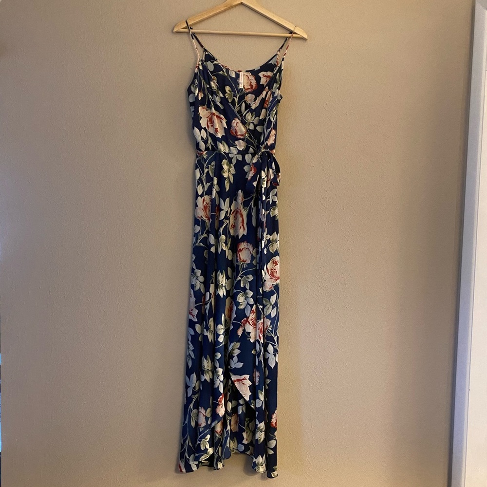 Floral Silk Maxi Dress